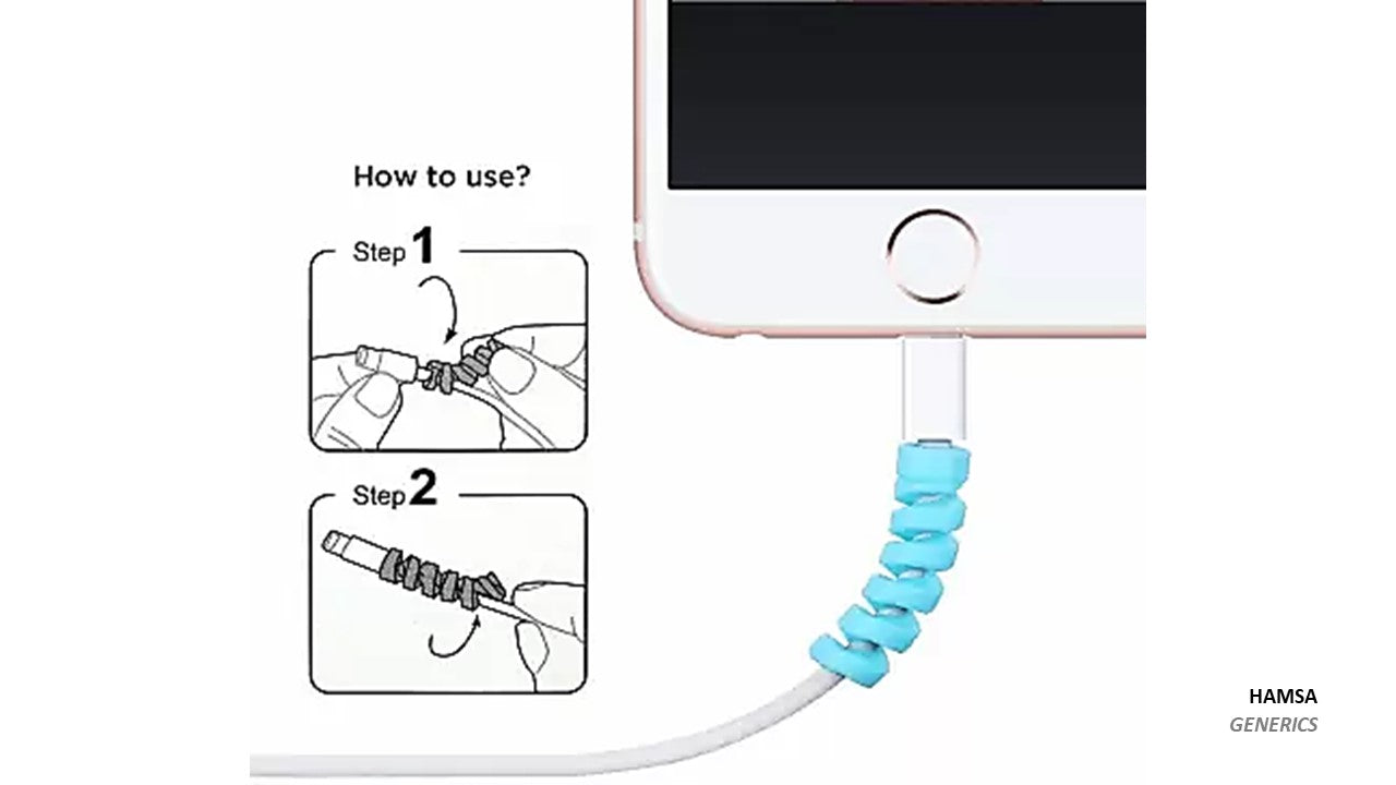 Mobile Charging Cables & Earphones Wire Protector Cable Protector (Multi Color)