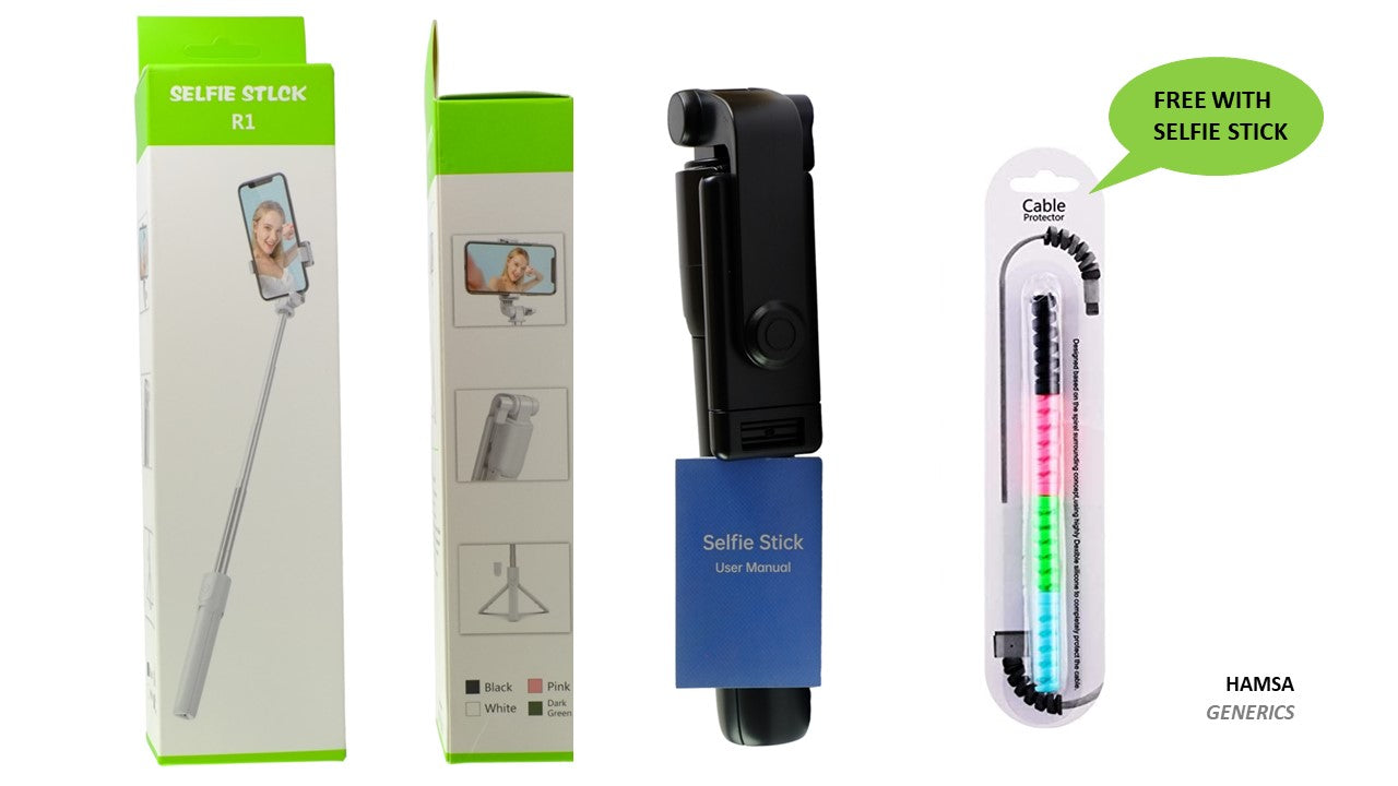 HOLD UP Selfie Stick, Extendable Selfie Stick with Wireless Remote and Tripod Stand, Portable, Lightweight, With Fill Light